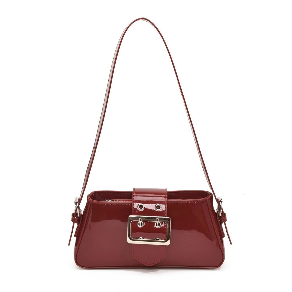 Glossy Buckle Retro Underarm Purses Hobo Bags Clutch Shoulder Strap :)